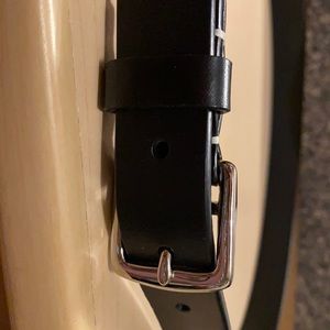 Coach genuine black leather belt w/ silver buckle